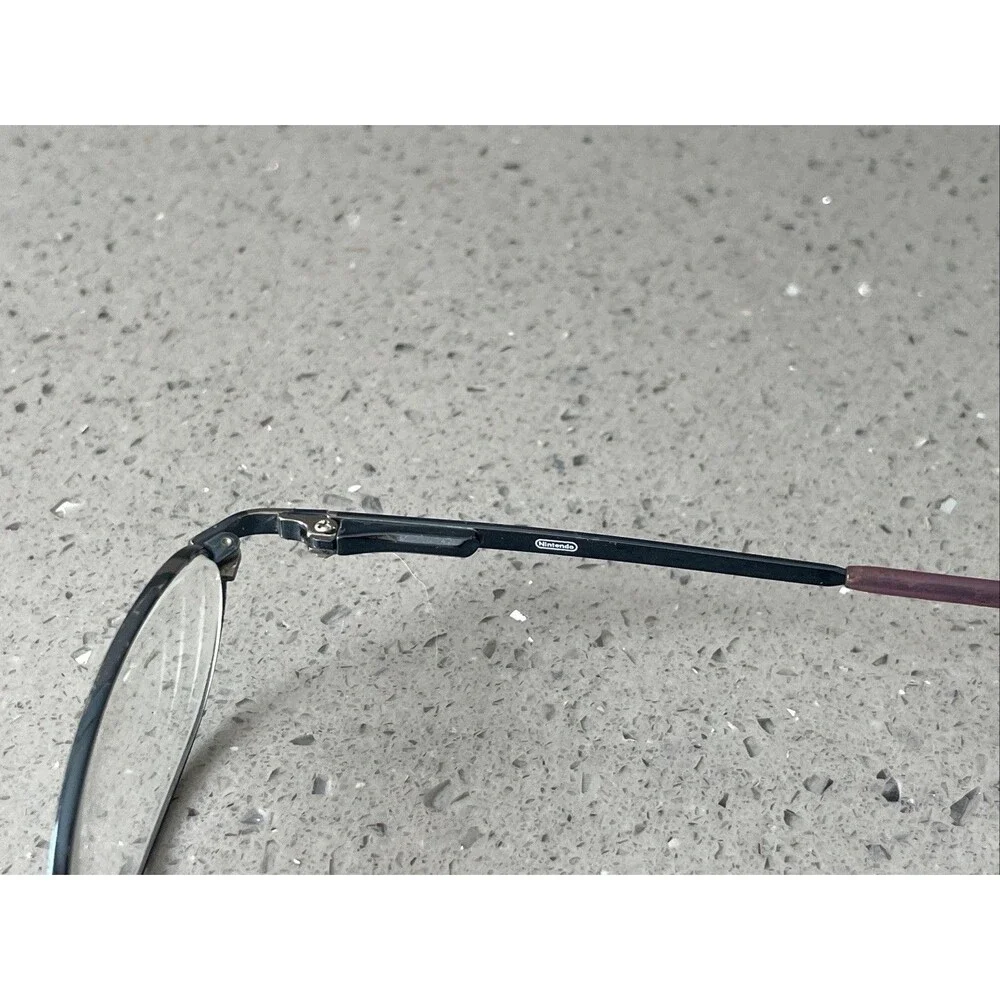 Vintage Nintendo WMN105 220 Blue Metal Oval Eyeglasses FRAMES ONLY 43-18-120